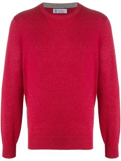 Brunello Cucinelli кашемировый джемпер с отделкой в рубчик