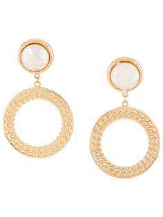 Susan Caplan Vintage позолоченные серьги-подвески 1980-х годов