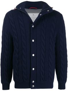 Brunello Cucinelli кашемировый кардиган фактурной вязки