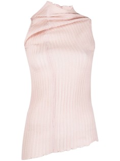 Jil Sander топ асимметричного кроя с высоким воротником