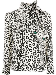 RedValentino рубашка с принтом Leo Panther