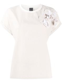 Lorena Antoniazzi футболка с цветочной аппликацией