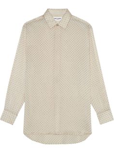 Saint Laurent рубашка с заклепками