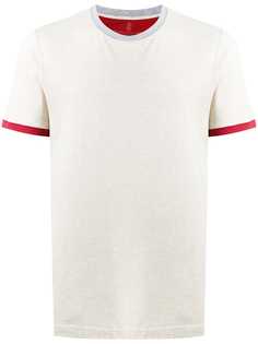 Brunello Cucinelli футболка с контрастной отделкой