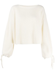 MSGM укороченный джемпер с кулиской на рукавах