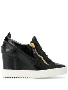 Giuseppe Zanotti кроссовки на танкетке с закругленным носком