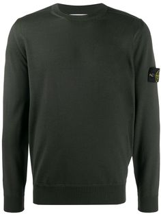 Stone Island толстовка с нашивкой-логотипом