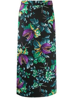 MSGM юбка-карандаш с цветочным принтом
