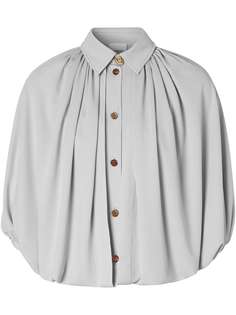 Burberry рубашка со сборками на подоле
