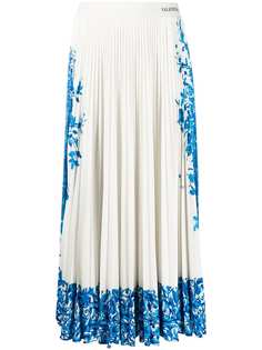 Valentino плиссированная юбка Bluegrace Bouquet