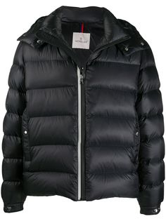 Moncler пуховик с нашивкой-логотипом