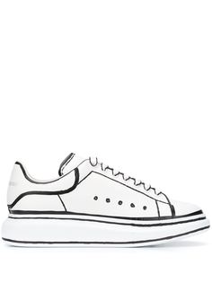 Alexander McQueen кроссовки Oversized с контрастной окантовкой