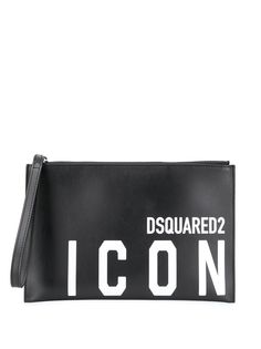 Dsquared2 клатч на молнии с логотипом
