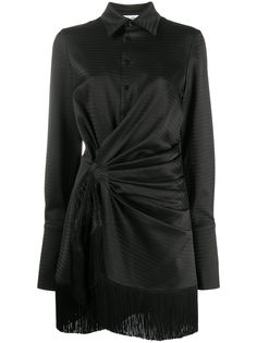 The Attico платье-рубашка с бахромой