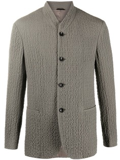 Giorgio Armani фактурный пиджак с воротником-стойкой