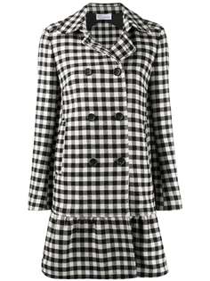 RedValentino двубортное пальто Vichy