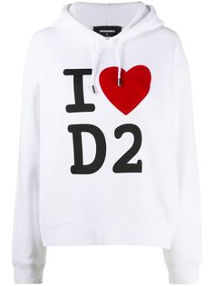 Dsquared2 худи с принтом I Heart D2