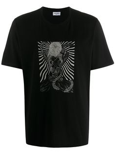 Saint Laurent футболка с графичным принтом