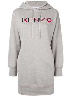 Kenzo худи с капюшоном на шнурке и логотипом