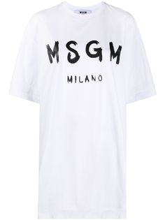 MSGM платье-футболка с логотипом