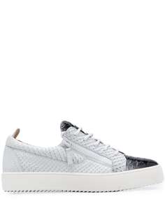 Giuseppe Zanotti кеды Frankie с тиснением под кожу змеи