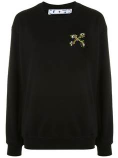 Off-White толстовка с логотипом Flowers Arrows