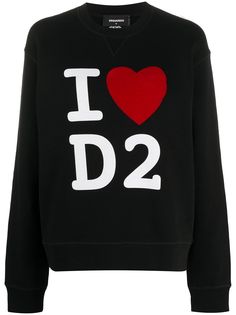 Dsquared2 толстовка с принтом I Heart D2