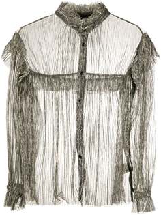 Isabel Marant Étoile блузка Elmirae с оборками и эффектом металлик