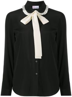 RedValentino двухцветная блузка с бантом