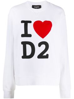 Dsquared2 толстовка с принтом I Heart D2