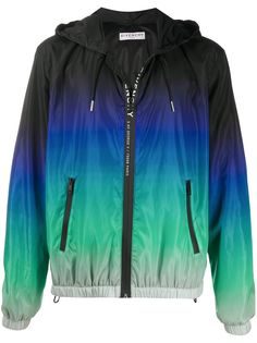 Givenchy куртка в стиле колор-блок с капюшоном
