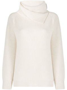 Brunello Cucinelli кашемировый джемпер в рубчик