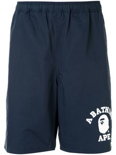 A BATHING APE® спортивные шорты с логотипом