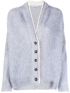 Brunello Cucinelli кардиган с контрастной отделкой