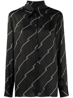 MSGM рубашка в полоску с логотипом