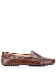 Tods фактурные лоферы Tod`S