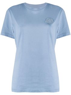 Moncler футболка с нашивкой-логотипом