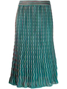 M Missoni юбка с завышенной талией и узором зигзаг