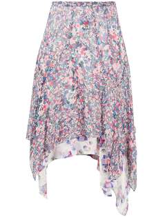 Isabel Marant юбка асимметричного кроя с цветочным принтом
