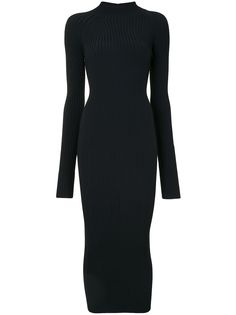 Dion Lee платье в рубчик с драпировкой