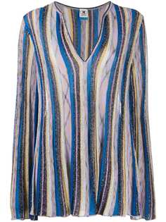 M Missoni топ с эффектом металлик и V-образным вырезом