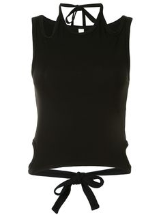 Dion Lee топ с вырезом халтер и завязками