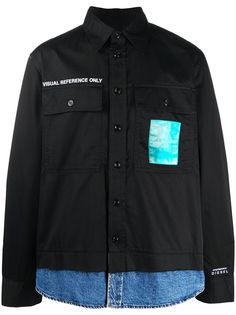 Diesel рубашка в технике пэчворк