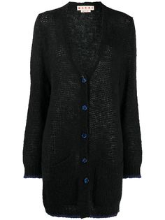 Marni удлиненный трикотажный кардиган