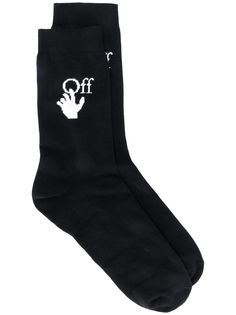 Off-White носки с жаккардовым логотипом