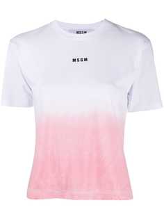 MSGM футболка с логотипом и эффектом градиента
