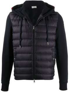 Moncler пуховик с контрастными вставками