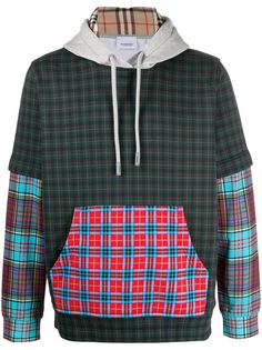 Burberry худи в контрастную клетку