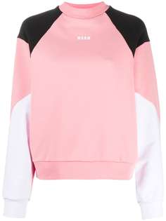 MSGM толстовка в стиле колор-блок с логотипом