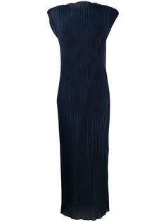 Jil Sander длинное платье в рубчик